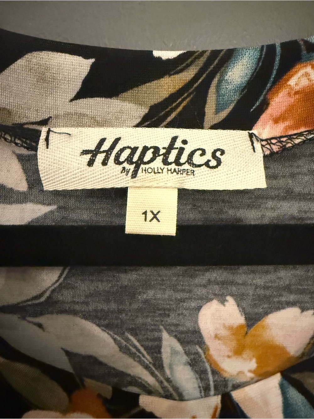 NWOT Haptics Floral Short-Sleeve Black Babydoll Dress - Picture 2 of 4